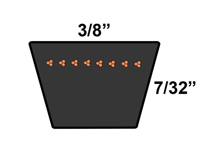 [Australia - AusPower] - D&D PowerDrive 6X280 Metric Standard Replacement Belt, 3L, 1 -Band, 28" Length, Rubber 