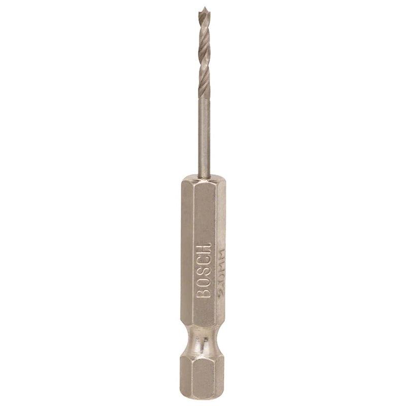 [Australia - AusPower] - Bosch 2608595518 HEX Shank Wood Twist Drill Bit, Silver, 2 x 62 mm Durchmesser: 2/Gesamtlänge in mm: 62 
