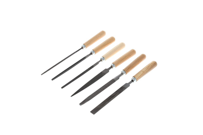 [Australia - AusPower] - GEDORE Key File Set for Metal, 6 Pieces, Flat Blunt, Triangular, Square, Half-Round, Round File, 8728 