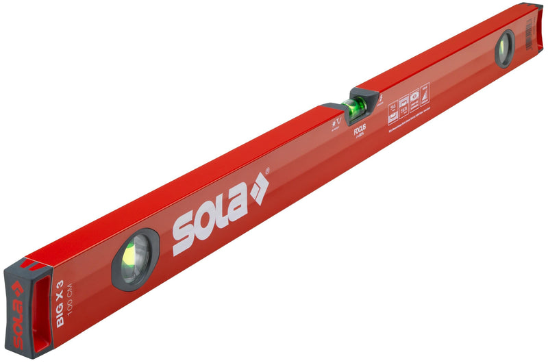 [Australia - AusPower] - Sola water spirit level, red, BIG X 3 100 1000 mm 