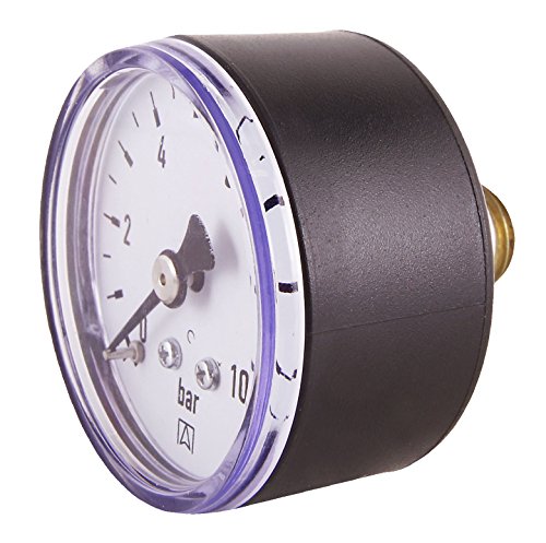 CORNAT DMM14 Pressure Gauge 1/4" f.Pressure red Connection from the back
