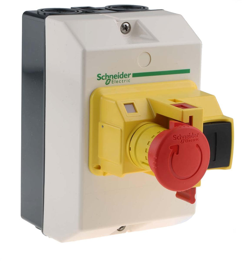 Schneider Electric Surface-Mounted Housing, Emergency Stop Push Button for GV2M, GV2MCK04 | Motor protection switch, IP55 IP55 emergency stop