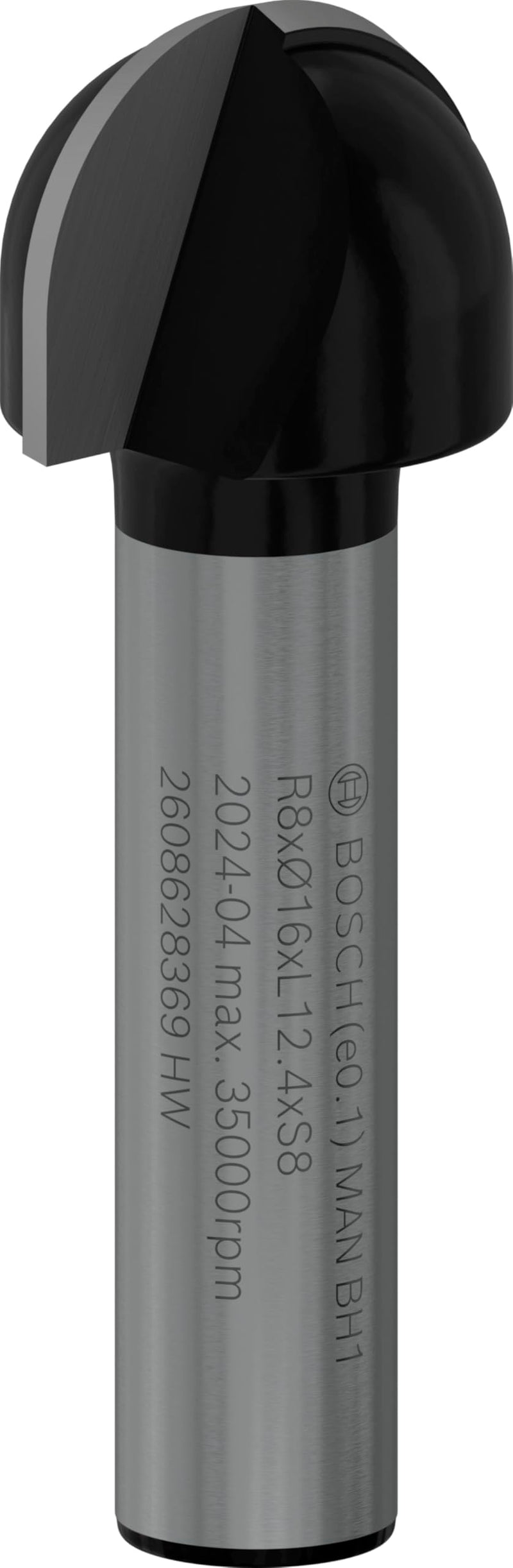 [Australia - AusPower] - Bosch 2 608 628 369 Core Box Bits 8 mm, R1 8 mm, D 16 mm, Working Length 12.7 mm, Total Length 45 mm L 8 mm silver/black 