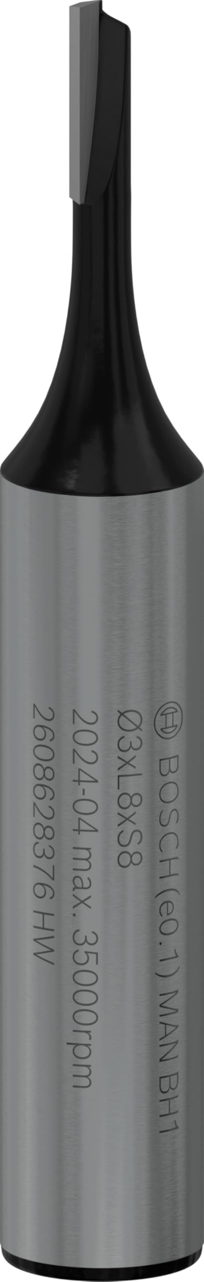 [Australia - AusPower] - Bosch 2608628376 One Flute 8 mm, R1 3 mm, L 8 mm, G 51 mm Ø 3 mm l 8mm 