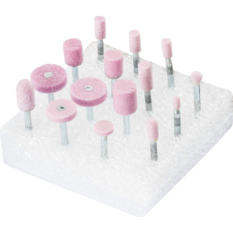 [Australia - AusPower] - PFERD Steel Edge Grinding Pen Set, 15 Pieces, Shaft Diameter 3 mm, Fine, Corundum Pink, 33920231 - for Edge Use on Steel and Cast Steel Steel Edge design Schaft-ø 3 mm 