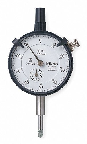 Mitutoyo 2046S 0.01 x 10mm Dial Indicator with 0-100 Lug Back Series 2 and 8mm Stem Water resistant