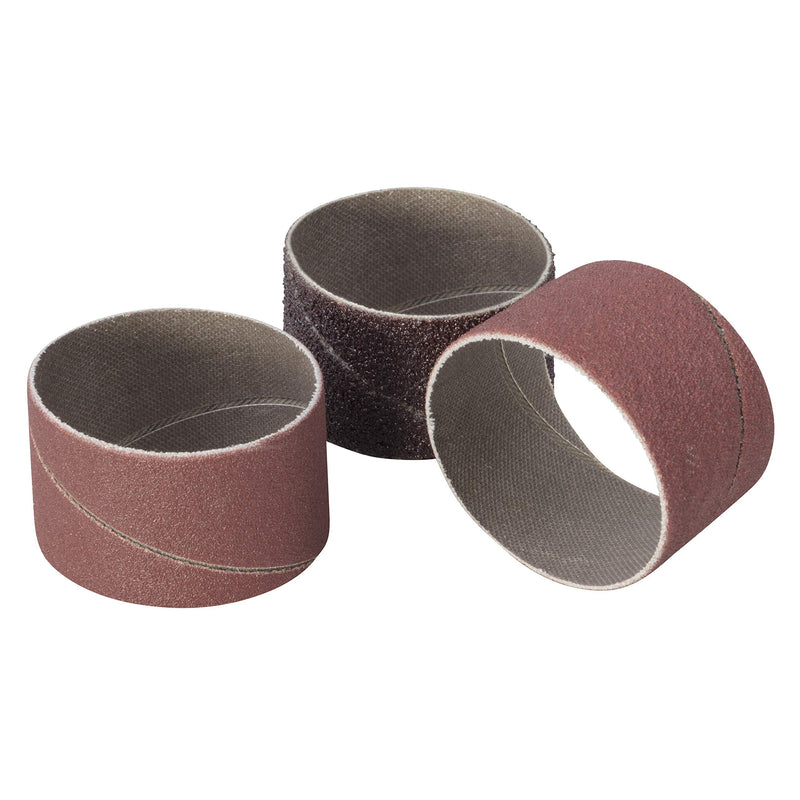 [Australia - AusPower] - wolfcraft Sanding Belt Set 3 Pieces for Sanding Cylinder I 2039000 I for Wood, Metal, Plastic I Accessories for Sanding Cylinder Diameter 45 x 30 mm 