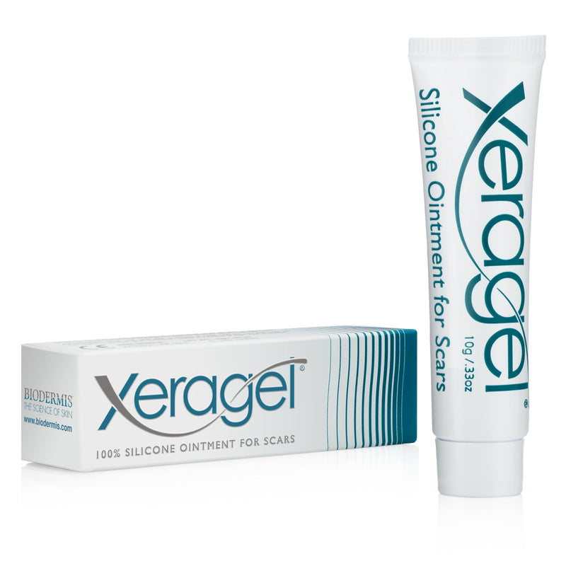 Xeragel Silicone Ointment, 10g | 100% medical grade silicone gel, self-drying, does not drip or run, also suitable for scars on the face