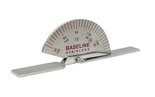 Baseline 3.5" Stainless Steel Finger Goniometer - Compact ROM Measuring Instrument for Fingers and Small Joints