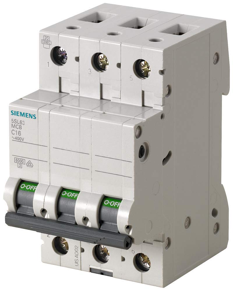 [Australia - AusPower] - Siemens 5sl6 – Automatic magnetotermico 400 V 6 kA 3 Poles B 16 A B16 