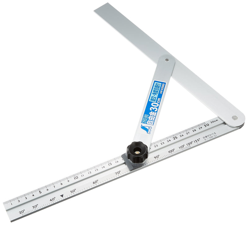 [Australia - AusPower] - Shinwa Sokutei Aluminum Square (Bracing) with angle scale 30cm (62660) (Japan Import) 