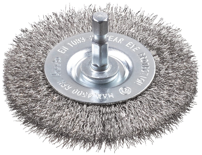 [Australia - AusPower] - kwb Disc Brush, Fine, Stainless Steel Wire, Diameter 75 mm for Metal and Stone, Wire Brush for Drill Machine incl. E6.3 Hex Shank, for Rust Removal, Descaling, Roughening and Cleaning fein Disc brush diameter 75 mm 