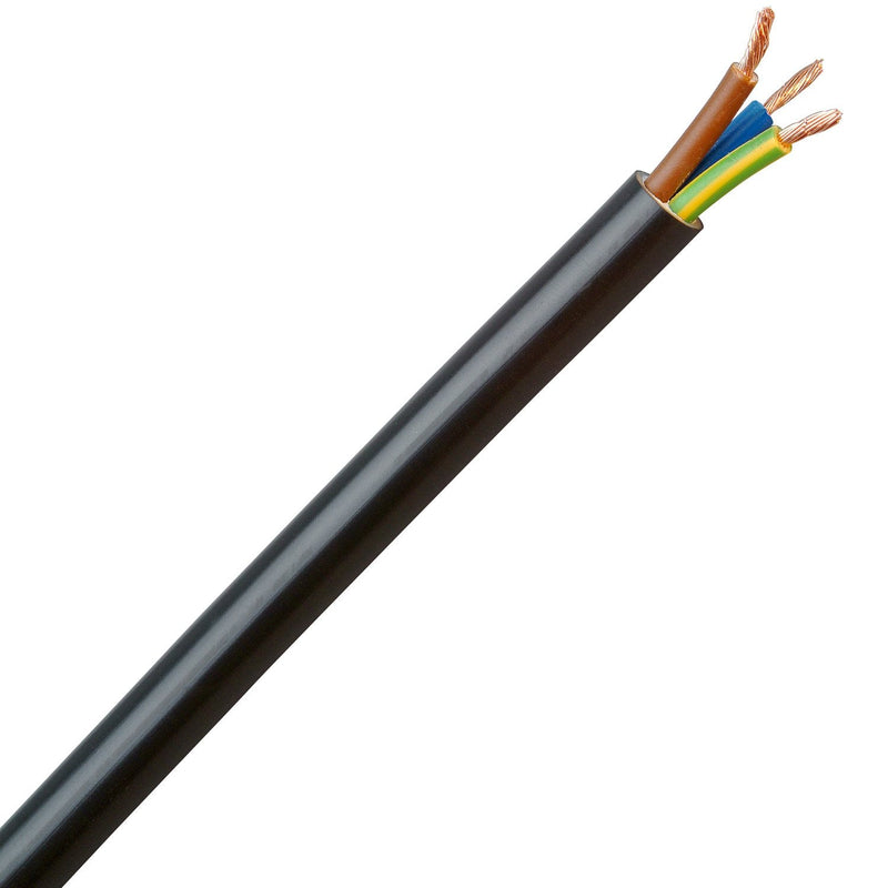 [Australia - AusPower] - Kopp 153705007 Hose Line H05 VV-F 3G, 1.5 mm², 5 m, Black Single 