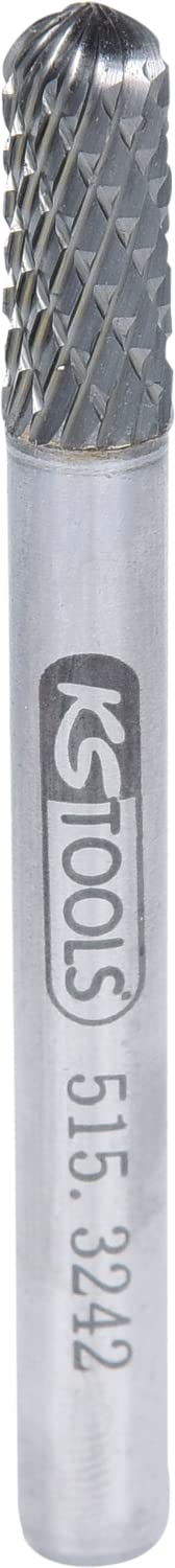KS Tools 515.3242 Hard metal round milling rotary burr form C, 6mm 6 mm