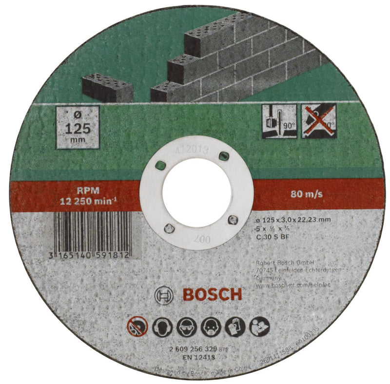 [Australia - AusPower] - Bosch 2609256328 DIY Cutting Disc Stone 115 mm ø x 2.5 mm Straight 
