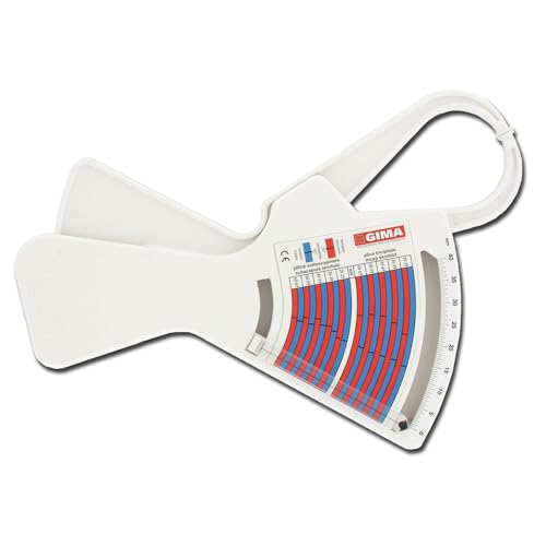 GIMA FAT-1 Skinfold Thickness Meter - Body Fat Measurement Device, Skin Wrinkle Measurement Pliers - Kit for Measuring Skin Wrinkles - Multilingual Manual (IT)