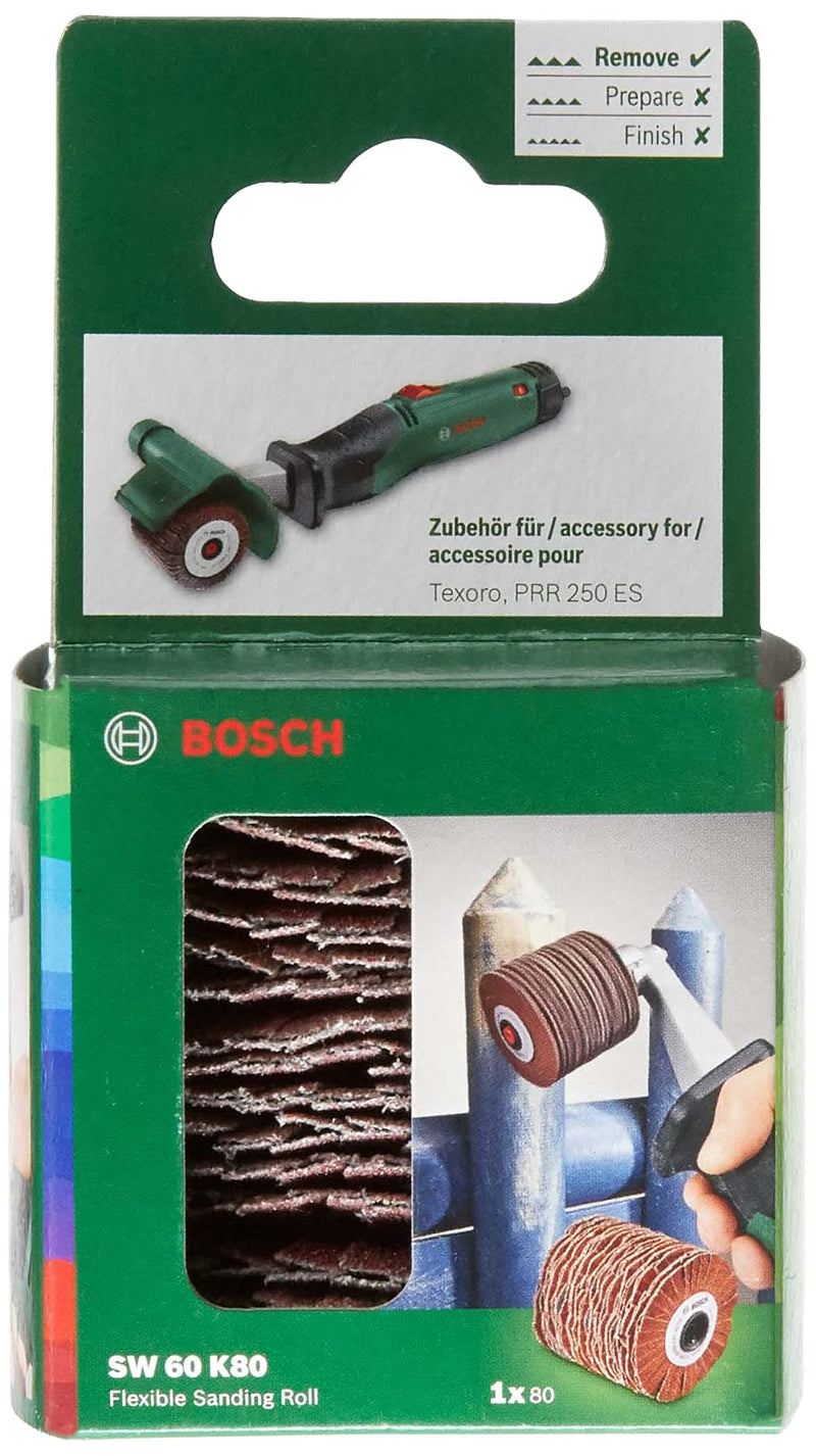 [Australia - AusPower] - Bosch 1600A00152 Sanding Roller Flexible Roll SW60 K80 for Bosch PRR 250 Removing Roller Körnung 80 