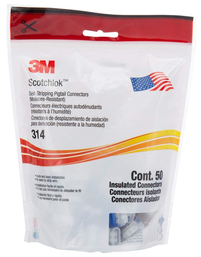 50 Original Scotchlok 3 M Connector 314 in its Original Packaging