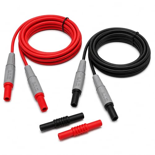 PeakTech Insulated 4 mm Connection Cables with Extender, 1 x Cat III 1000 V, P 7005 Single