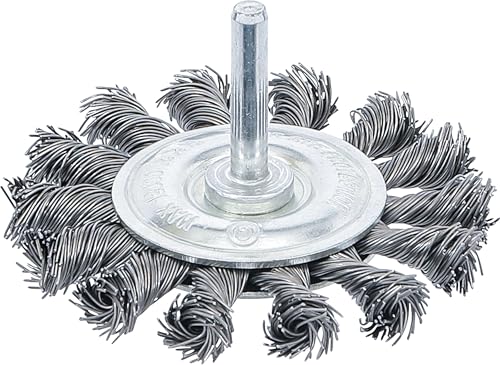 BGS 3982 Knotted Disc Brush, Grey/Silver, 75 mm | Gezopft | Durchmesser Ø 75 mm