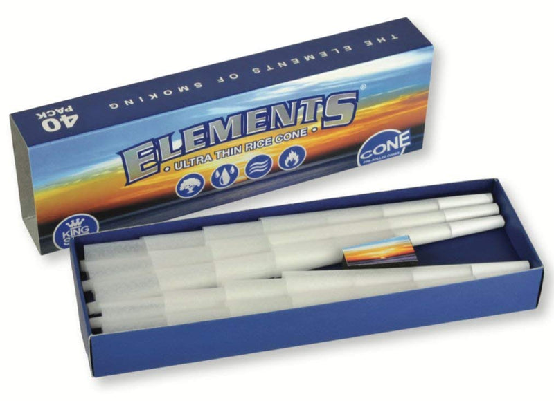 [Australia - AusPower] - Elements 109 mm Pre-Machined Conical KS Sleeves 40pcs Joint Sleeves Pre Rolled Cones Joint 