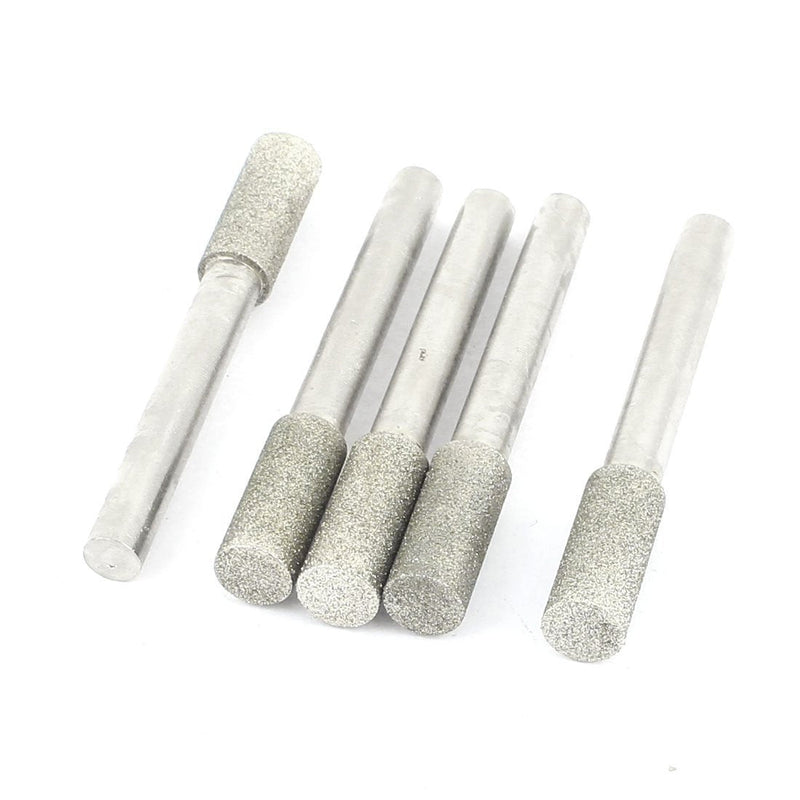 [Australia - AusPower] - 6mm Shank 8mm Cylinder Head Mounted Points Grinding Bit 5 Pcs 