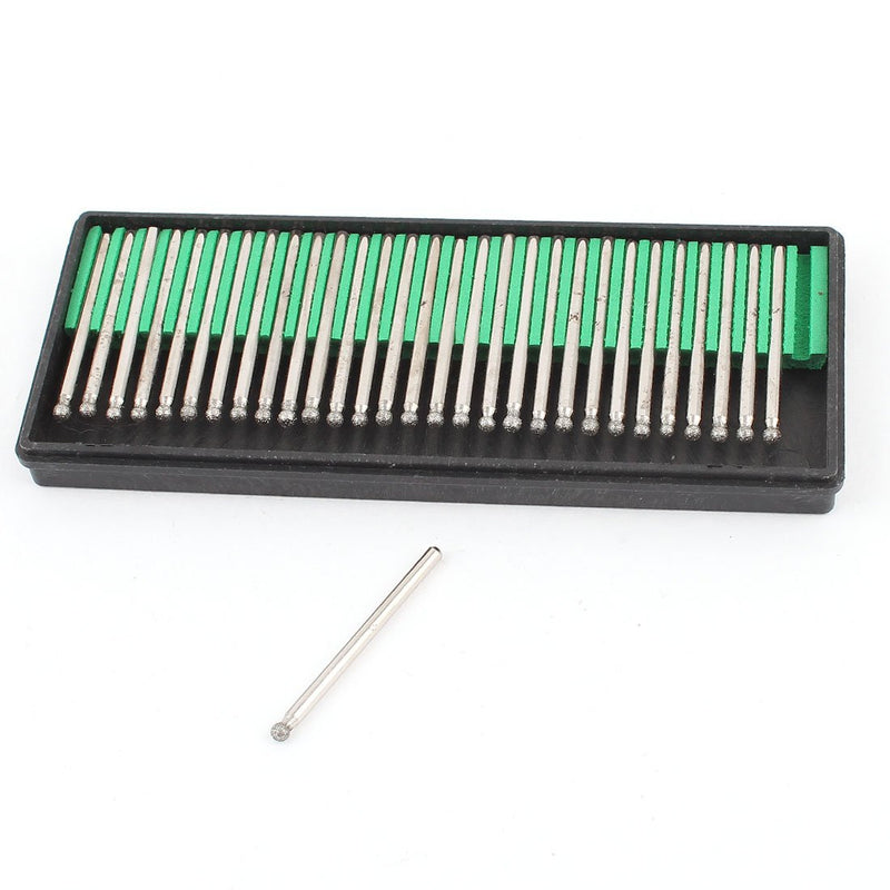 3mm x 3mm Ball Head Buffing Bits Diamond Mounted Point 30 Pcs | 3mm x 3mm