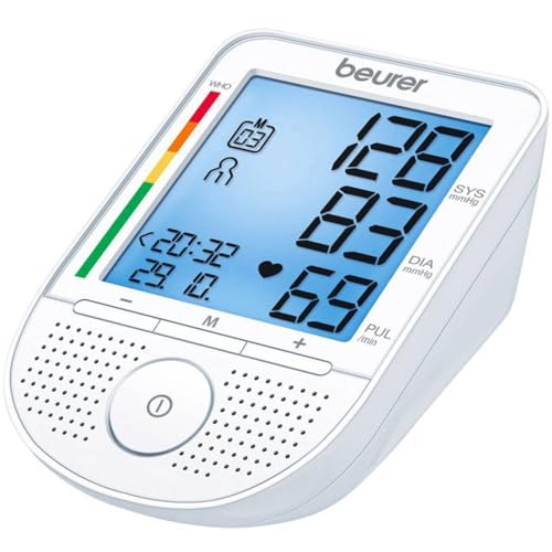 Beurer BM 49 Talking Blood Pressure Monitor (DE, FR, IT, NL) with Risk Indicator and Arrhythmia Detection, Two User Memories with 60 Memory Slots, Application Error Message