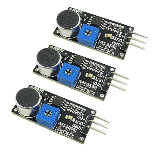 LM393 4V-6V Sound Detection Sensor Module Microphone Pack of 3 | For Arduino