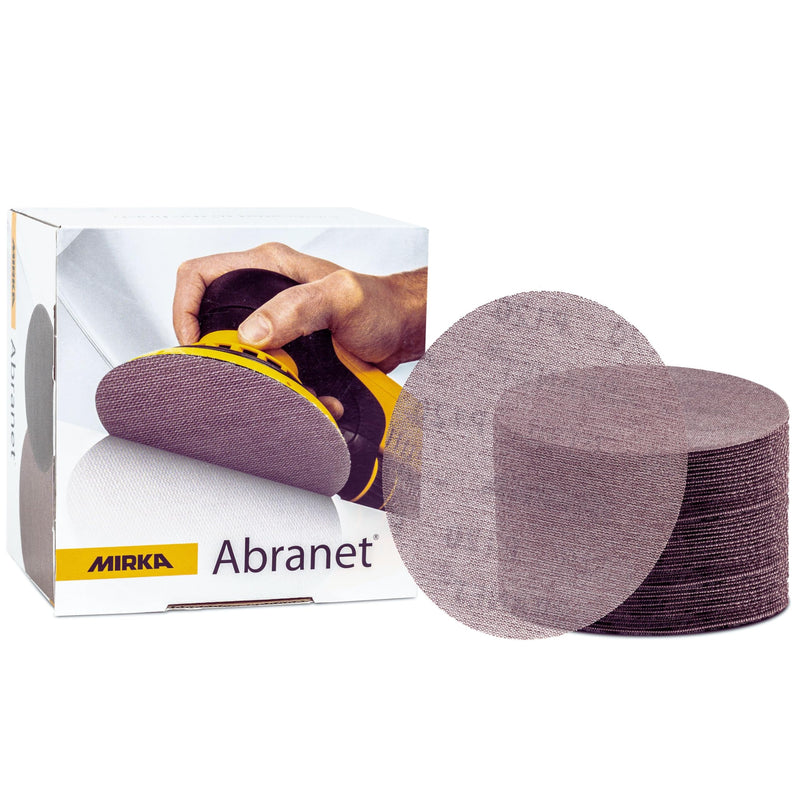 [Australia - AusPower] - Mirka Abranet 5424105012 Mesh Sanding Discs, Diameter 150 mm, Velcro, Grit P120, Pack of 50, for Sanding Wood, Filler, Varnish, Plastic 120 