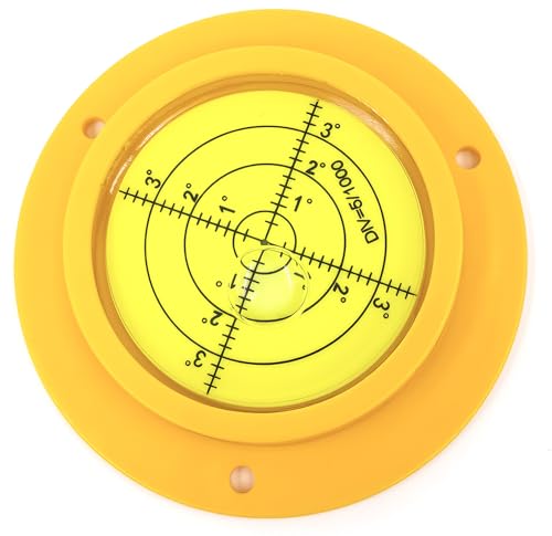 90 mm Disc Bubble Spirit Level Round Circle Circular with Mounting Holes RV Camper 90mm