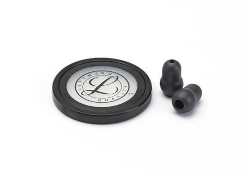 Littmann 40011 Master Cardiology Spare Parts Kit - Black | Contains small soft sealing snap-tight eartips and adjustable diaphragm with edge assembly. Only for Master Cardiology