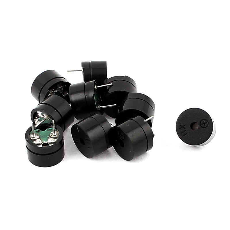 sourcing map 10 pieces 3V-5V-12V 2 terminals passive electronic buzzer | 12mmx8.5mm