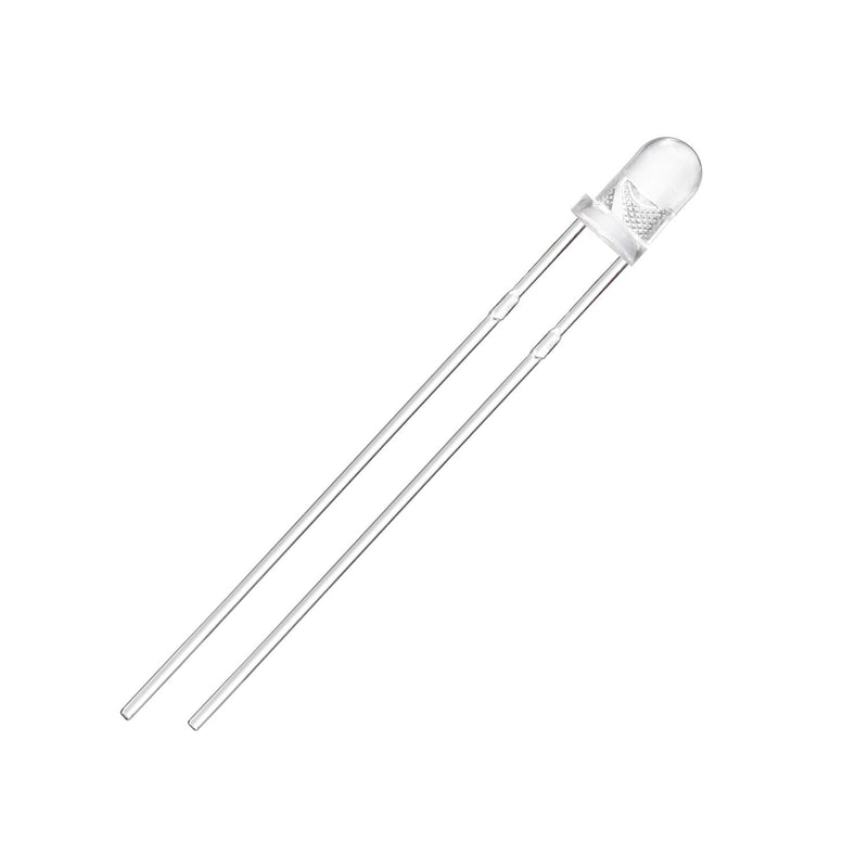 CHANZON Pack of 100 3 mm Infrared Emitter IR 850 nm Emitter LED Diode Lights (Clear Transparent Round Lens DC 1.4 V-1.6 V 20 mA) Light Bulb Lamps Electronic Components Display Light Emitting Diodes