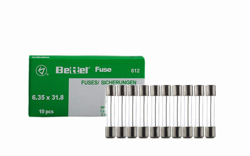 Pack of 10 Fuses 10 A Slow Blow 6.3 x 32 mm 10A