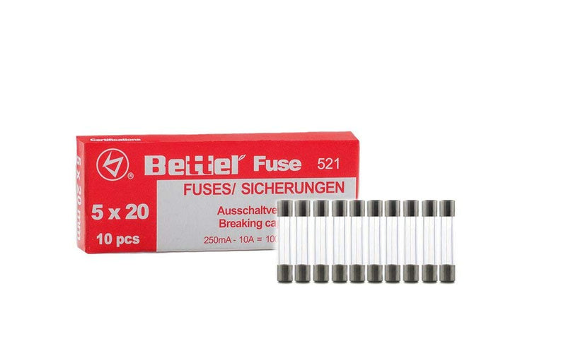 [Australia - AusPower] - Fuse 5A Quick 5 x 20 mm 250 V Type 521 Pack of 10 Fine Fuse Glass Fuse G Fuse 
