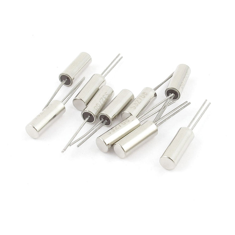 sourcing map 10pcs 3 32768Hz 32.768KHz Cylinder Shaped Crystal | Oscillators de