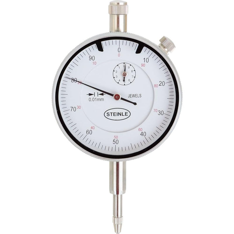 Steinle Dial Gauge 0-10/0.01 mm with Metal Housing and Tolerance Marks