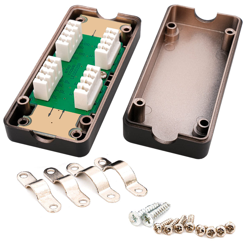 BIGtec CAT.7 LSA Connector Connection Box for Installation Cable Network Cable Connection Module Connector for Cable CAT.5 CAT.6 CAT.7, Shielded Housing, Connects Extended Installation Cable 1 pc.