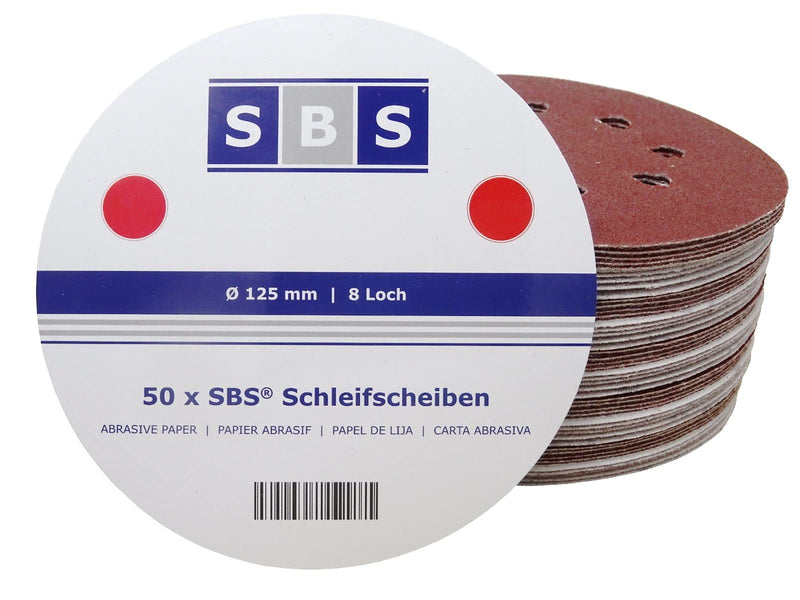 [Australia - AusPower] - SBS Velcro Sanding Discs, Diameter 125 mm, Various Grits, Choice of 50 Pieces Korn 240 