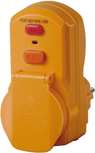 Brennenstuhl personal protection adapter BDI-A 2 30 IP54 / personal protection plug for outside (two-pole disconnection, 30mA) | Personal protection plug for outdoor use, two-pole switch-off, 30 mA 1 Stück