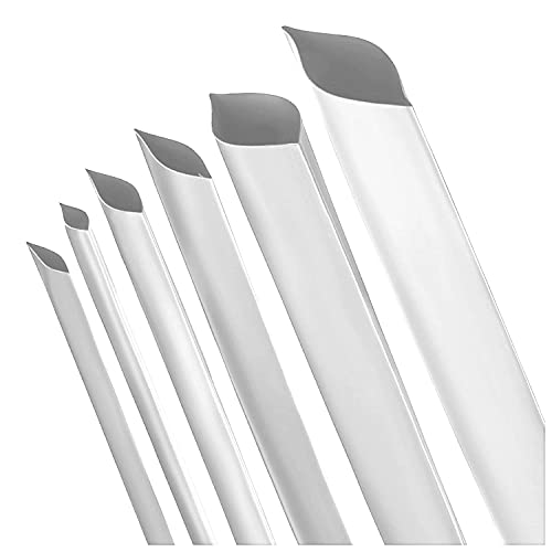 ISOLATECH Heat Shrink Tubing, Sold by the Metre, White, Without Adhesive, Diameter 15 mm, 1 Metre, Shrink Ratio 2:1, Set Polyolefin for Insulating Cables, Solder Connections, Unlabeled, UV Resistant (Diameter 15 mm, 1 | Sold by the metre, polyolefin, f...