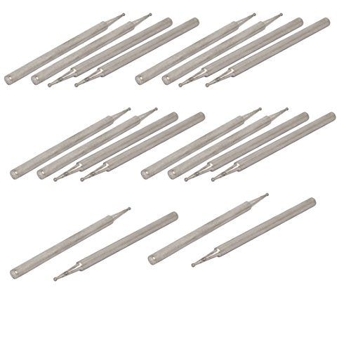 sourcingmap® 2.35mm Shank 0.5mm Dia Diamond Head Ball Shaped Grinding Mounted Point Bit 20pcs