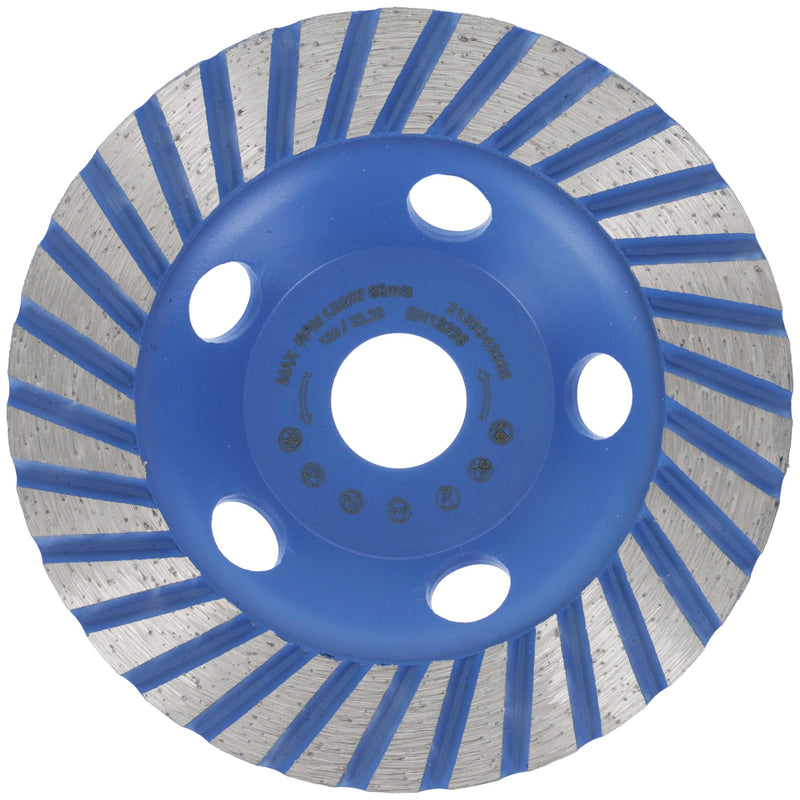 [Australia - AusPower] - Prodiamant Fan Grinder Diamond Grinding Wheel, Professional Quality for Concrete, Natural Stone, Masonry, Screed, Universal Disc Grinder with Diamond Segment, blue 125mm 