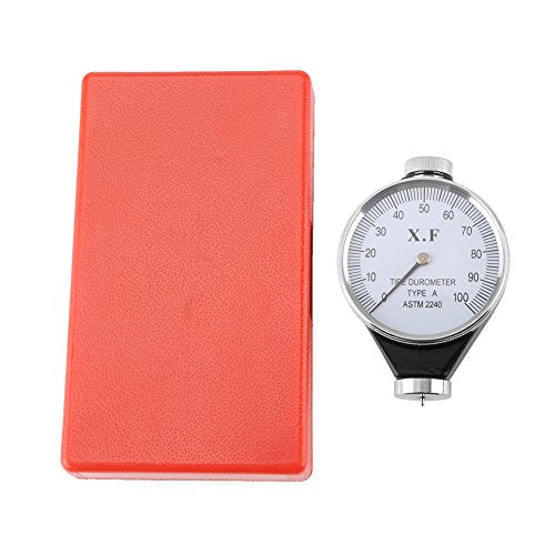 Walfront Hardness Tester Meter, Shore Type A/O/D Rubber Tire Durometer Hardness Tester Meter 0-100 HA (Type A)