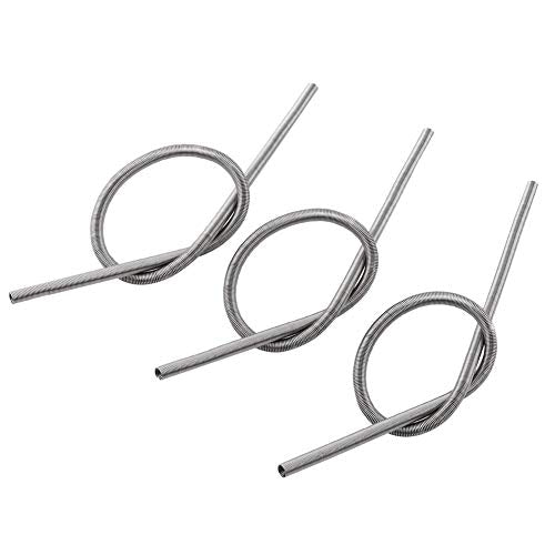 3pcs AC 220V 800W Pottery Kilns Furnaces Heating Coils High Resistance Restring Wire for Heating Elements Long Silver Tone