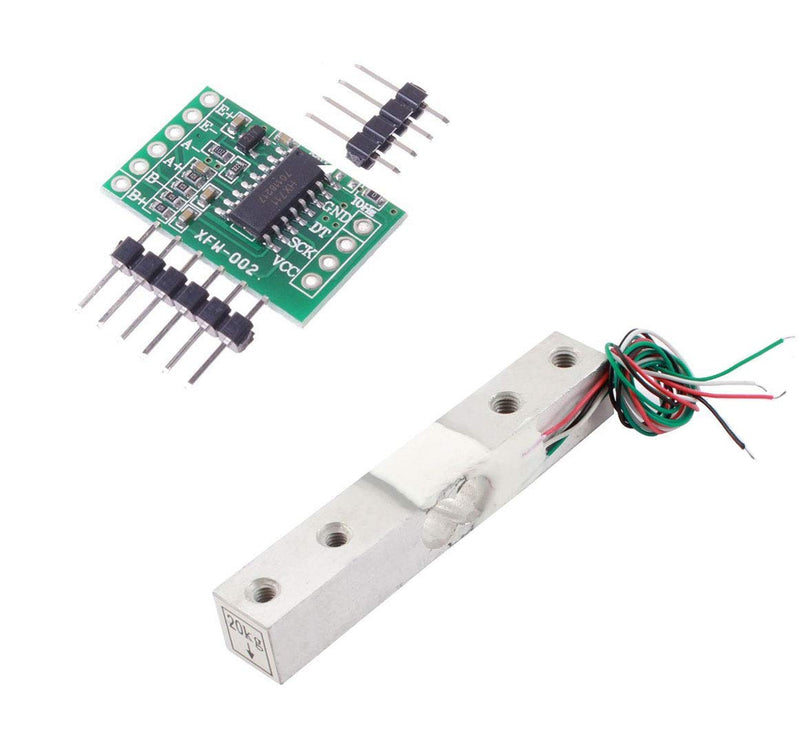 [Australia - AusPower] - Aihasd Digital Load Cell Weight Sensor 20 kg Portable Electronic Kitchen Scales + HX711 Weighing Sensors Ad Module for Arduino 