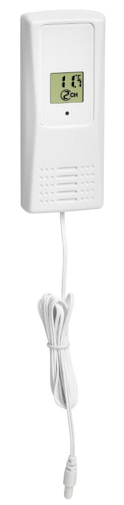 [Australia - AusPower] - TFA Dostmann Temperature Sensor 30.3229.02 with Waterproof Cable Sensor (1.4 m) for TFA Compatible Devices 30.3054 | 30.3056 | 30.3062 White 