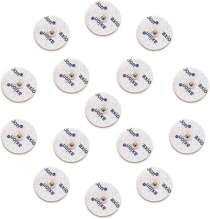 [Australia - AusPower] - 16 round electrode pads, diameter 32 mm, compatible with TENS devices and EMS trainers from Sanitas (such as SEM 40.41) and Beurer (such as EM 40.41), reusable, certified medical device from axion 