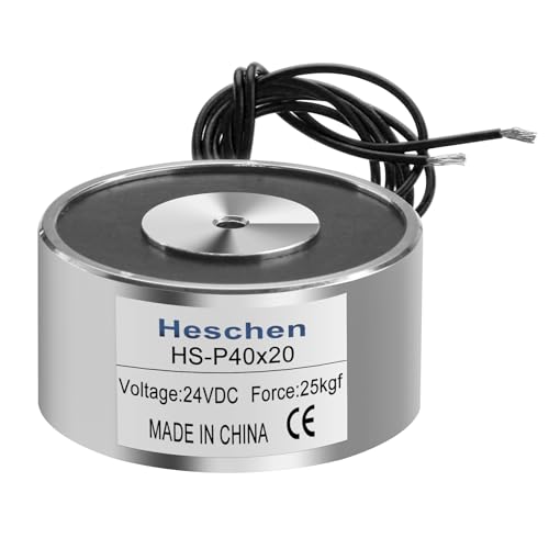 Heschen Elektromagnet-Magnet-Magnetspule P40/20, OD: 40 mm, DC 24 V, 25 kg